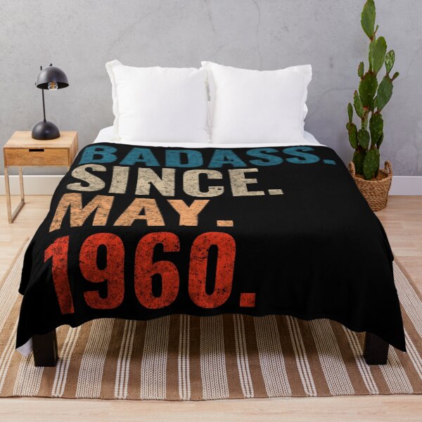 Item preview, Badass since May 1960 Vintage 1960 May birthday gift designed and sold by Teelogic.