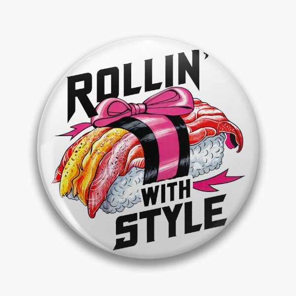 Item preview, ROLLIN' WITH STYLE: A Sushi Masterpiece in Pink, White, and Black designed and sold by SplashTastic.