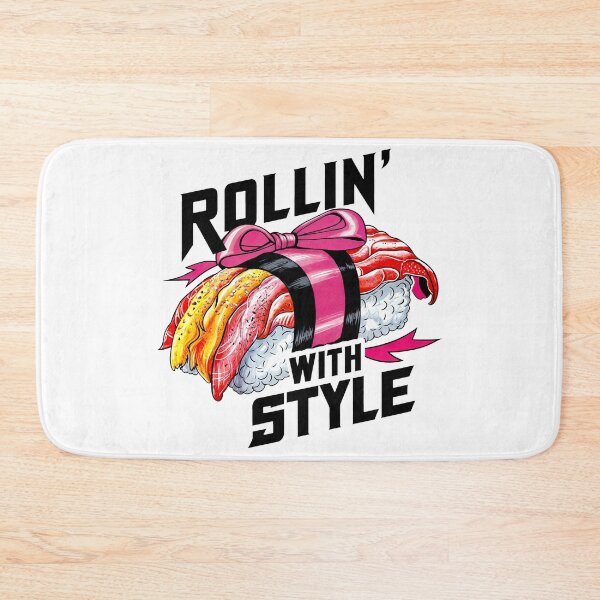 Item preview, ROLLIN' WITH STYLE: A Sushi Masterpiece in Pink, White, and Black designed and sold by SplashTastic.