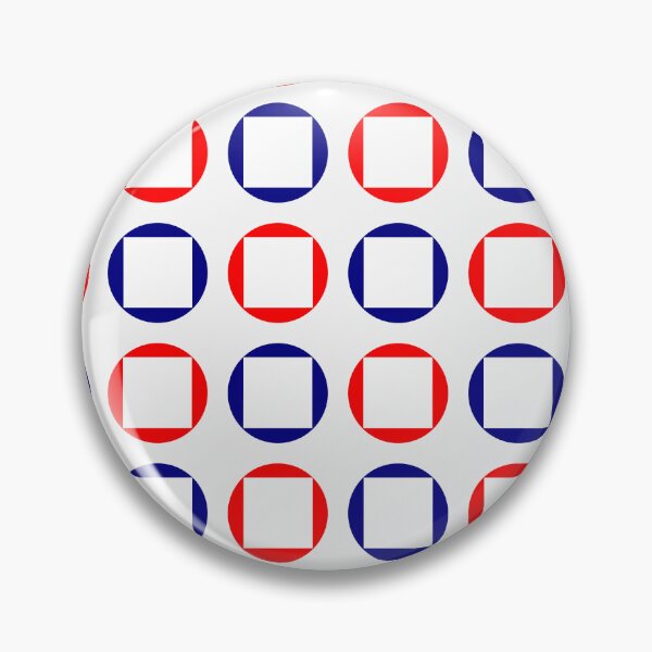 Item preview, red and blue round dot with rectangle inside, ring with national flag color designed and sold by pipikijung.