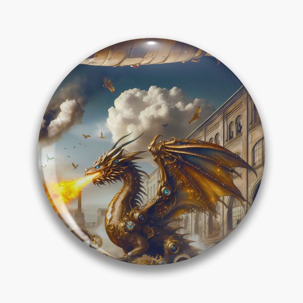 Item preview, Steampunk dragon destruction designed and sold by rainsdesigns.