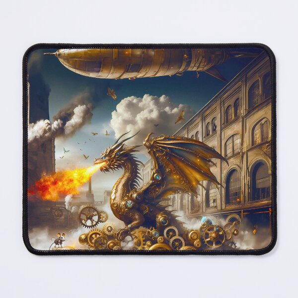Item preview, Steampunk dragon destruction designed and sold by rainsdesigns.