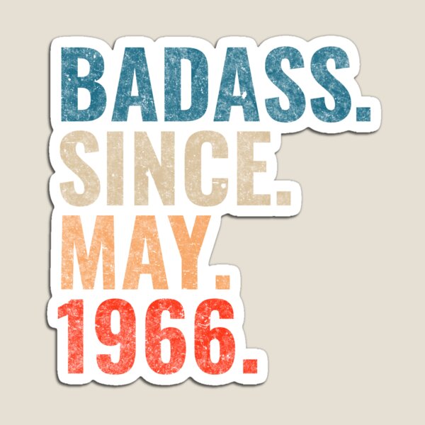 Item preview, Badass desde mayo de 1966 Regalo de cumpleaños vintage de mayo de 1966 designed and sold by Teelogic.