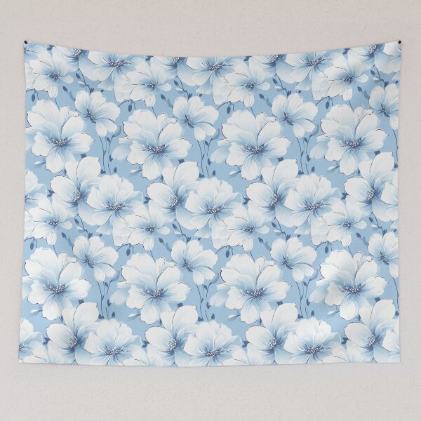 Item preview, Jatrena - Flowers white blue (13/20) designed and sold by sabantha.