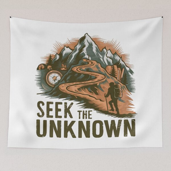 Item preview, Seek the Unknown Adventure Hiking designed and sold by behnay.