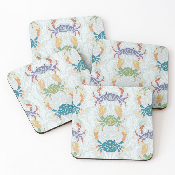 Item preview, Colorful Crabs' Seaweed Parade [blue] designed and sold by Aia UENO design.