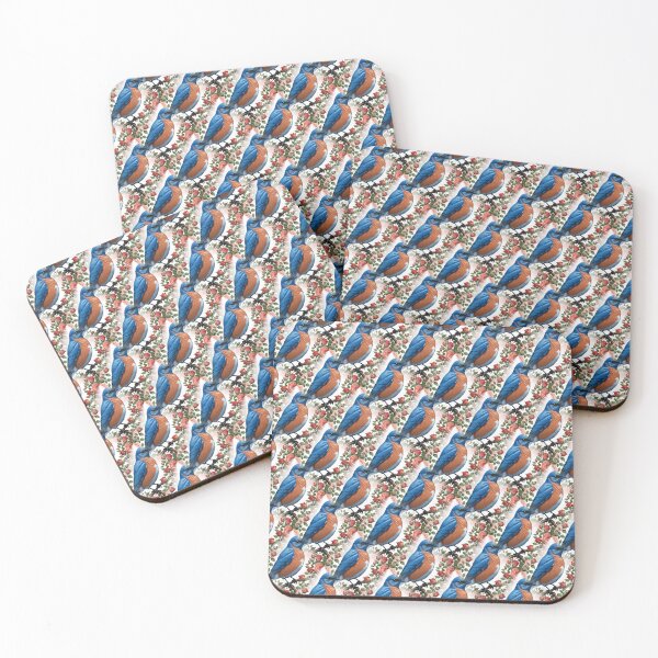 Item preview, An Eastern Bluebird Surrounded By New York Roses designed and sold by taiche.