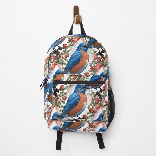 Item preview, An Eastern Bluebird Surrounded By New York Roses designed and sold by taiche.