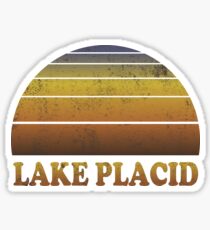 Vintage Lake Placid Sonnenuntergang Shirt Sticker