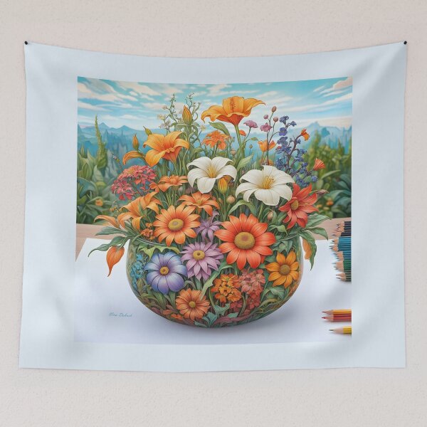 Item preview, Arranged Flowers in Drawing. designed and sold by Nira Dabush.