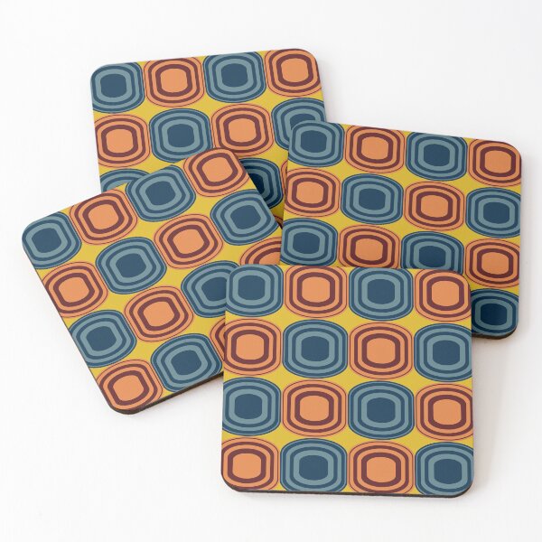 Item preview, retro geometric 1970's style pattern designed and sold by pauloneill-art.