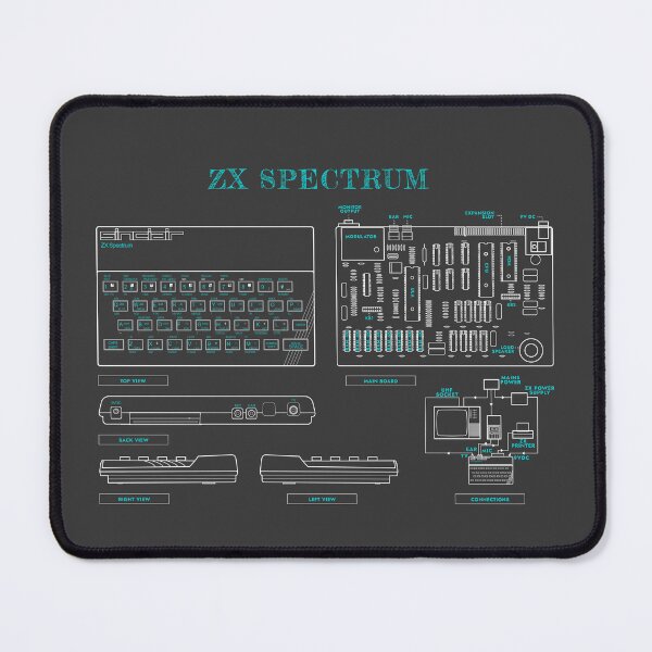Item preview, ZX Spectrum (Grey and Turquoise Blueprint) designed and sold by BGALAXY.