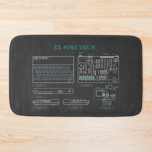 Item preview, ZX Spectrum (Grey and Turquoise Blueprint) designed and sold by BGALAXY.