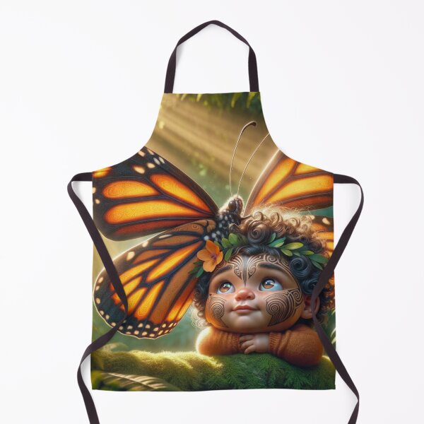 Item preview, Maori Child with Great Monarch Butterfly designed and sold by Traci Coxhead.