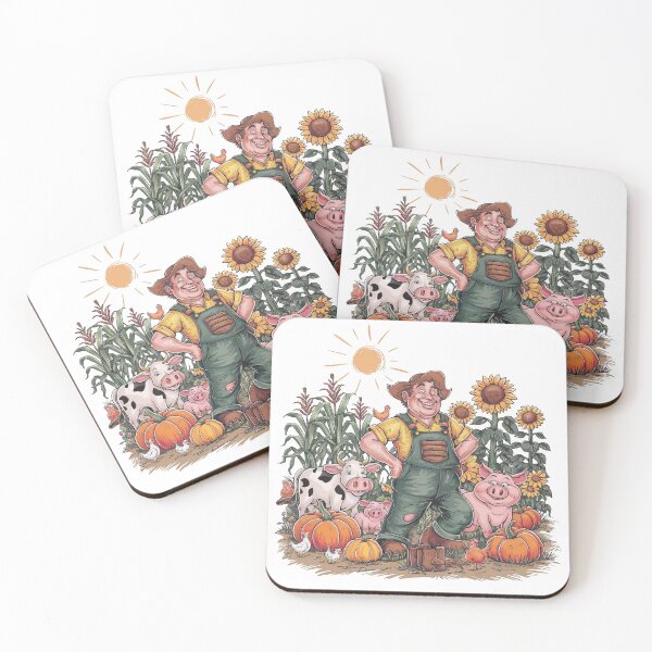 Item preview, Happy Farmer and Farm Animals Agriculture designed and sold by behnay.