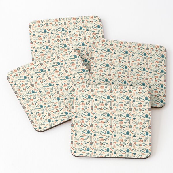 Item preview, Stay Sharp, Stay Smart! Educational Back to School Pattern on the Milk  White Background designed and sold by IraNiva.