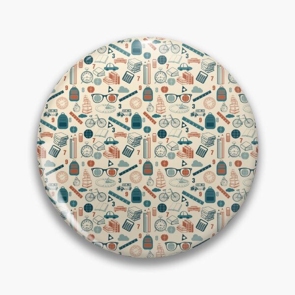 Item preview, Stay Sharp, Stay Smart! Educational Back to School Pattern on the Milk  White Background designed and sold by IraNiva.