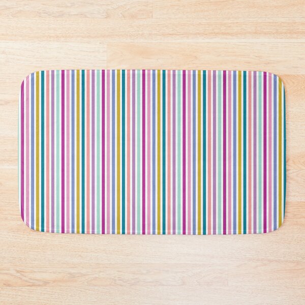 Item preview, Retro Modern Cute Candy Cane Multi-coloured Vertical Stripes on White Background designed and sold by scome.