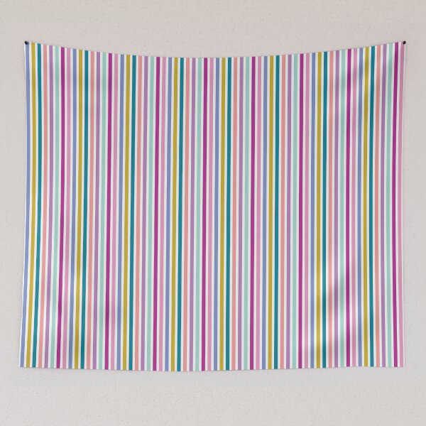 Item preview, Retro Modern Cute Candy Cane Multi-coloured Vertical Stripes on White Background designed and sold by scome.