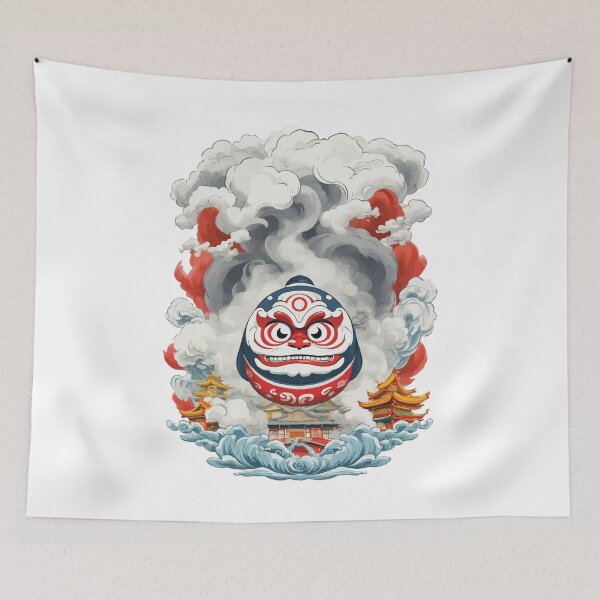 Item preview, Japanese Daruma Aesthetic Yokai Vintage designed and sold by LuminOrb.