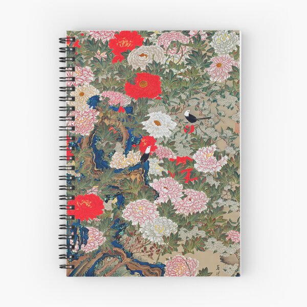 Item preview, Botan shoukinzu - Peonies and birds (Colorful Realm of Living Beings) by Ito Jakuchu designed and sold by EmeraldeaArt.