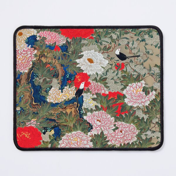 Item preview, Botan shoukinzu - Peonies and birds (Colorful Realm of Living Beings) by Ito Jakuchu designed and sold by EmeraldeaArt.