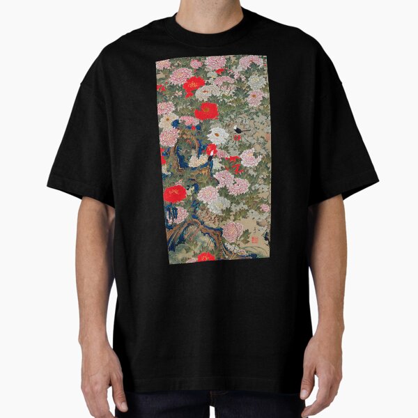 Item preview, Botan shoukinzu - Peonies and birds (Colorful Realm of Living Beings) by Ito Jakuchu designed and sold by EmeraldeaArt.