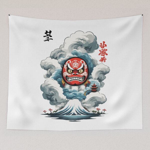 Item preview, Japanese Daruma Aesthetic Yokai Design designed and sold by LuminOrb.