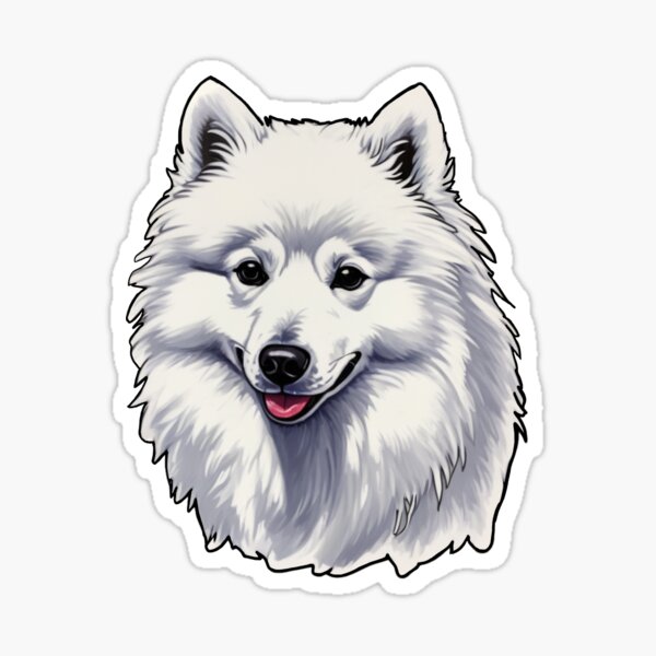 Item preview, American Eskimo Dog Portrait designed and sold by tchilipepper.