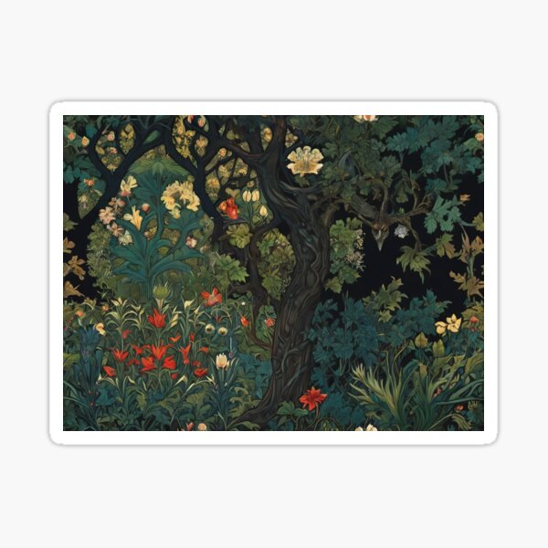 Item preview, Into the forest beautiful fresco design after William Morris designed and sold by Vintage Designs +.