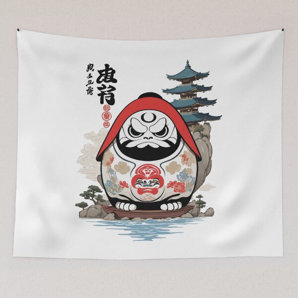 Item preview, Japanese Daruma Aesthetic Yokai Vintage designed and sold by LuminOrb.