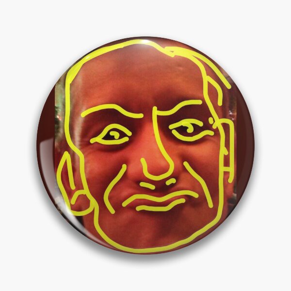Item preview, Neon yellow digital drawing on man's face photograph designed and sold by Carré Comme Orange.