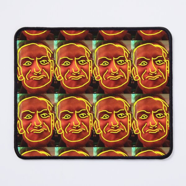 Item preview, Neon yellow digital drawing on man's face photograph designed and sold by Carré Comme Orange.