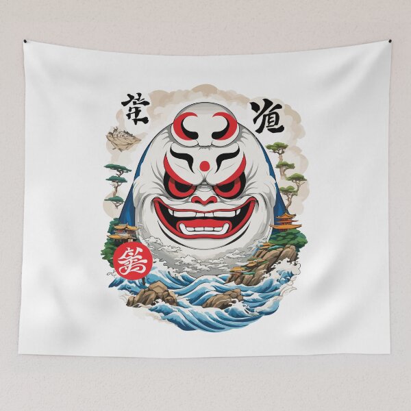 Item preview, Japanese Daruma Aesthetics Yokai Streetwear designed and sold by LuminOrb.