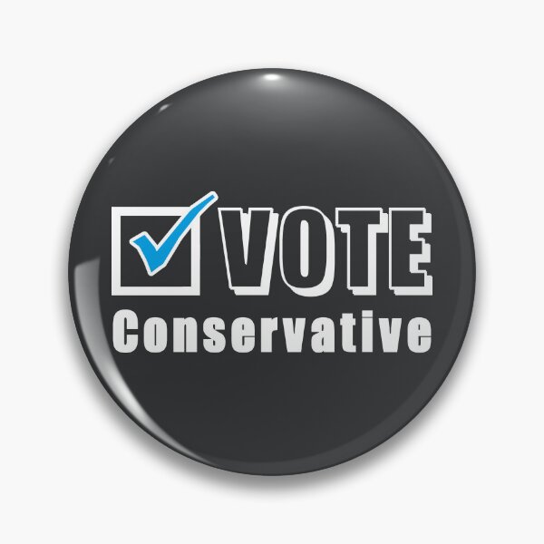 Item preview, Vote Conservative. Election ballot tick box (white) designed and sold by SolidEarthArt.