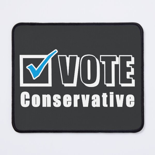 Item preview, Vote Conservative. Election ballot tick box (white) designed and sold by SolidEarthArt.
