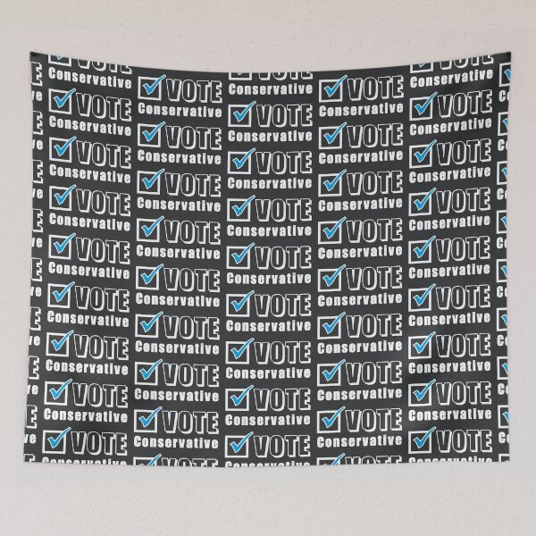 Item preview, Vote Conservative. Election ballot tick box (white) designed and sold by SolidEarthArt.