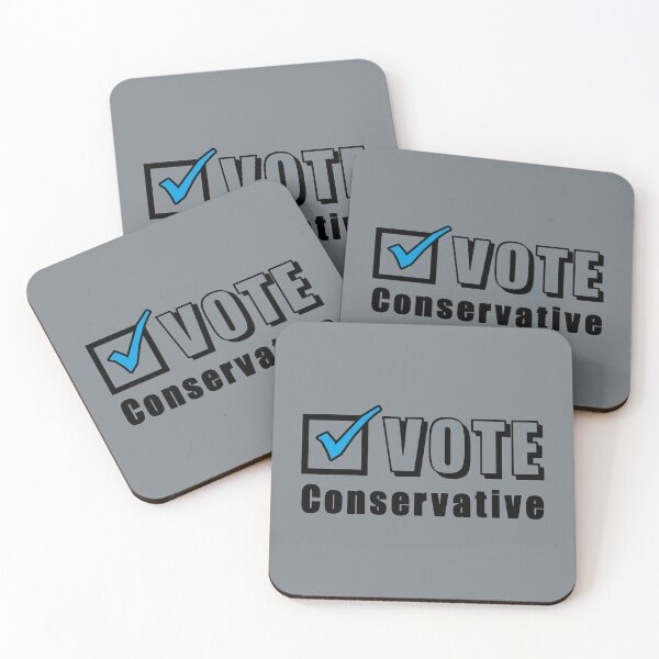 Item preview, Vote Conservative. Election ballot tick box (black) designed and sold by SolidEarthArt.