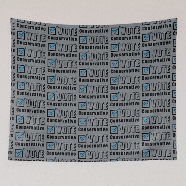 Item preview, Vote Conservative. Election ballot tick box (black) designed and sold by SolidEarthArt.