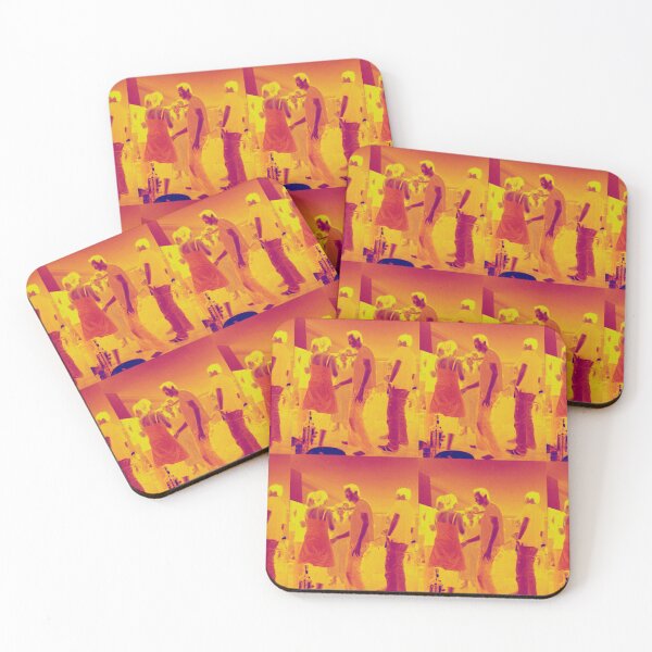 Item preview, Filtered photograph of neon orange nightclub dancers designed and sold by Carré Comme Orange.