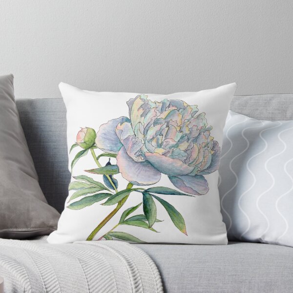 Aperçu de l'œuvre Pivoine à l'aquarelle et à l'encre par farrahdelle créée et vendue par coconut ice cream.
