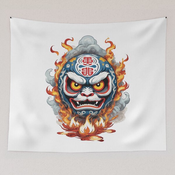Item preview, Japanese Daruma and Demon Vintage Design designed and sold by LuminOrb.