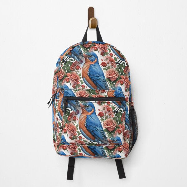 Item preview, An Eastern Bluebird Surrounded By New York Roses Pattern 2 designed and sold by taiche.