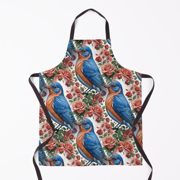 Item preview, An Eastern Bluebird Surrounded By New York Roses Pattern 2 designed and sold by taiche.