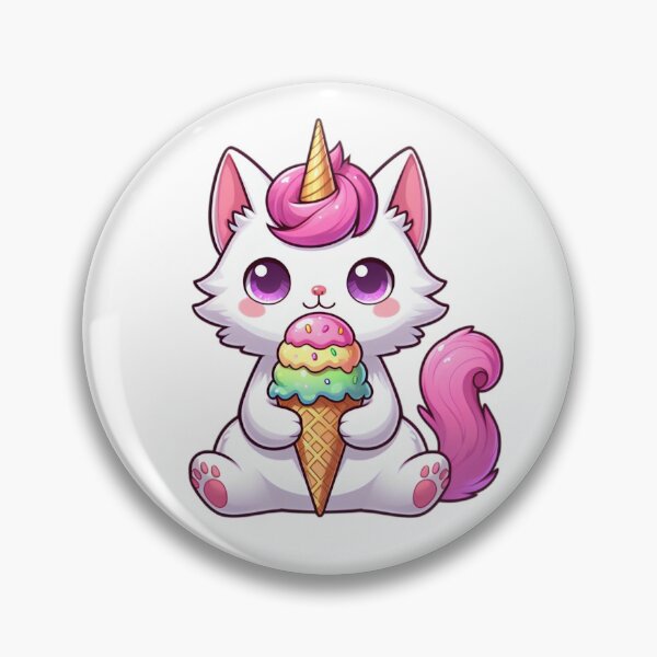 Item preview, cat unicorn eating ice cream designed and sold by jkrphoto.