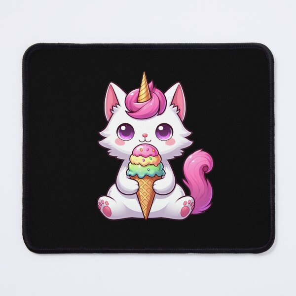 Item preview, cat unicorn eating ice cream designed and sold by jkrphoto.