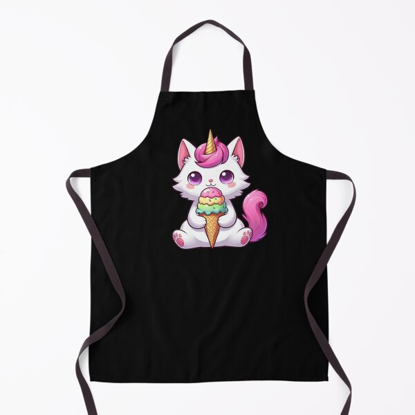 Item preview, cat unicorn eating ice cream designed and sold by jkrphoto.