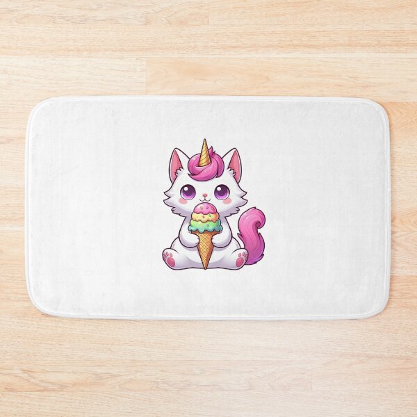 Item preview, cat unicorn eating ice cream designed and sold by jkrphoto.