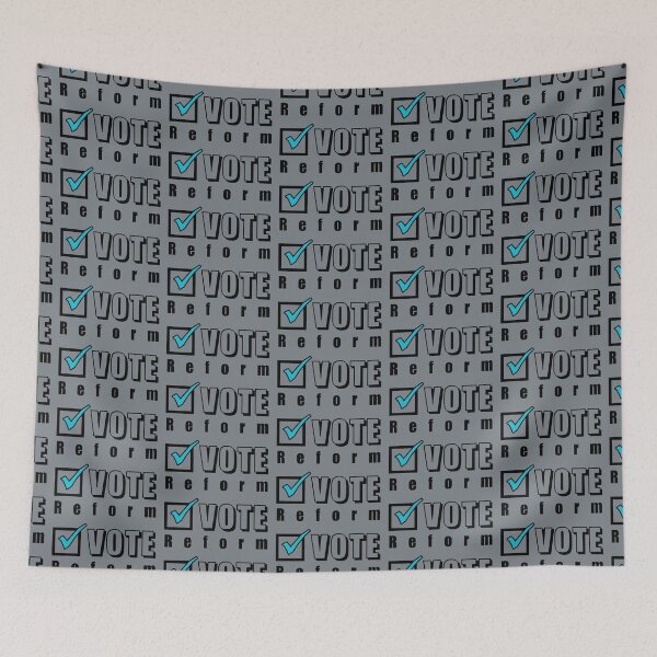 Item preview, Vote Reform. Election ballot tick box (black) designed and sold by SolidEarthArt.