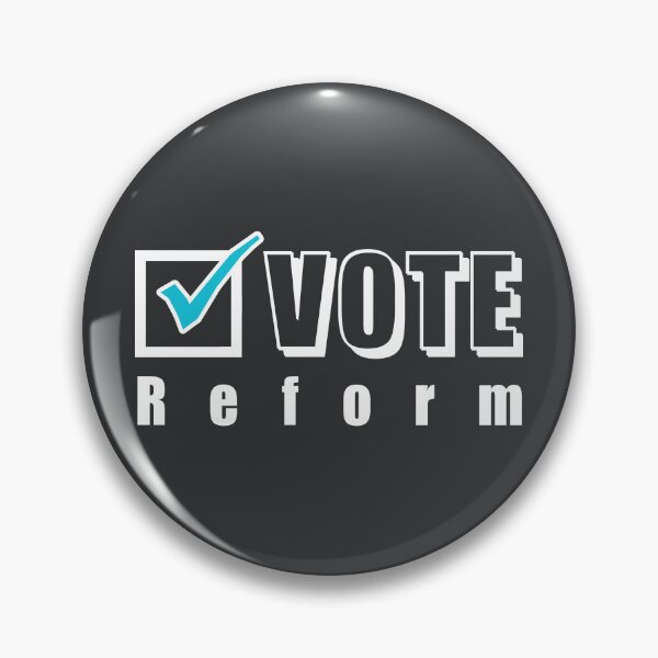 Item preview, Vote Reform. Election ballot tick box (white) designed and sold by SolidEarthArt.